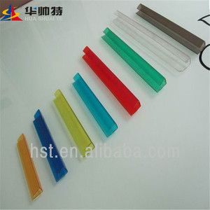 Huashuaite rõ ràng và màu sắc Nhựa Kẹp hồ sơ <span class=keywords><strong>Polycarbonate</strong></span> tấm nối h và U hồ sơ Clip - Product Image 6