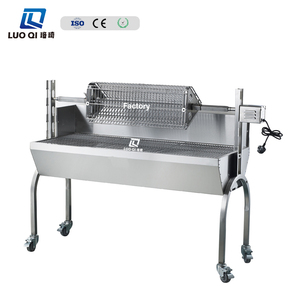 กลางแจ้งแบบพกพาสแตนเลสย่างบาร์บีคิวย่นมหมูสะอายหมูย่าง Rotisserie ความสูงปรับถ่านย่างสําหรับขาย - Product Image 5