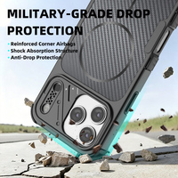 Funda Resistente para Teléfono de TPU y PC con Protección Contra Caídas, Esquinas Reforzadas y Compatible con Carga Inalámbrica