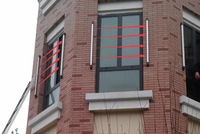 Alarm Strobo Sensor Gerak Inframerah Nirkabel Aktif Multi-Beam Tenaga Surya 10M untuk Penggunaan Jendela HY-ABS410 Tahan Lama
