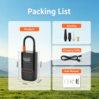 Gonfleur de pneus portable en ABS, pompe à air intelligente sans fil, recharge USB, affichage numérique, pour voiture et vélo, lumière d'urgence pour pneus