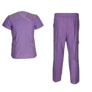 2個Comfortable Soft Surgical Medical Scrubs Uniform Sets