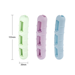 टिकाऊ सिलिकॉन कुत्ते सॉसेज च्यू खिलौना-इको-फ्रेंडली दांतों की सफाई और धीमी फीडिंग इंटरैक्टिव प्ले - Product Image 3