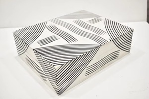 Best Quality Handcrafted Black White Abstract Line Storage <b>Box</b> <b>with</b> <b>Lid</b> Stylish Home <b>Decor</b> Storage Solution Available For Sale - Product Image 5