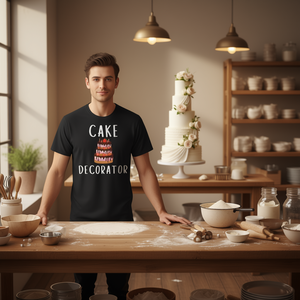 Camiseta de decorador de pasteles para panaderos, diseño de pastel de boda - Product Image 3