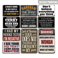Letrero Metálico Vintage con Sarcasmo Divertido, Decoración Retro para Pared de Garaje o Cuarto de Hombre