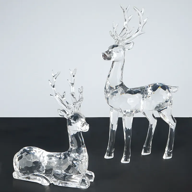 סגנון נורדי אקריליק פסל איילים ואילס חג המולד דקורטיבי קישוטי משרד ביתי למסיבה פסטיבל מתנות תפאורה