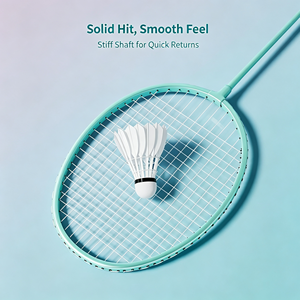 Tournament Badminton Racket, Carbon Fiber Graphite Professional Racket, Lightweight Attack Racket with <b>String</b> for Smash Play - Product Image 6
