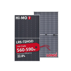 Panneaux solaires monocristallins bifaciaux Longji Black 450W-1000W 9BB demi-cellules, efficacité 20,4%, verre trempé 3,2 mm, cadre en aluminium anodisé - Product Image 5