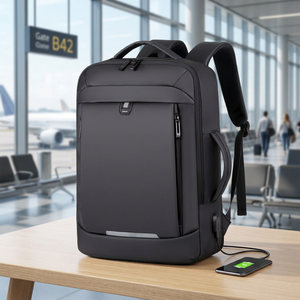 Large Size Men's <b>Laptop</b> <b>Backpack</b> Travel <b>Laptop</b> <b>Backpacks</b> Large Capacity Waterproof <b>Laptop</b> <b>Backpack</b> with Usb and Zipper Closure - Product Image 1