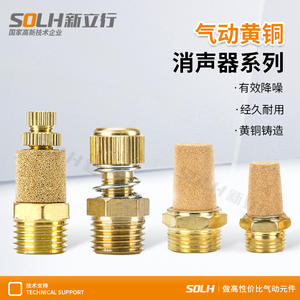 Silencieux pneumatique à écoulement réglable en laiton BSL-M5/01/02/03/04/06/1 pouce, dispositif de réduction du bruit - Product Image 2