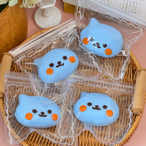 Nouvelle Peluche Réaliste Chaton Bleu 7cm Super Douce Anti-Stress à Presser Cadeau pour Enfants et Adultes Améliore l'Humeur Positive - Product Image 1