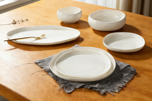 Juego de Vajilla de Porcelana de 24 Piezas con Diseño de Huevo, Platos y Tazones de Porcelana Fina para Hotel, Restaurante, Bodas y Fiestas - Product Image 6