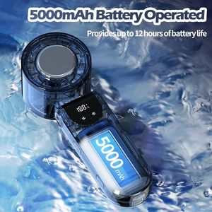 4000mAh Usb Rechargeable KC Battery Air Ice Cooling Portable Wearable Personal Hand Held Mini Small Folding Fan Foldable - Product Image 5