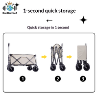 Chariot de camping pliable ultra-léger et portable pour l'extérieur, idéal pour le camping-car, les marchés et les courses