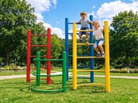 Structure d'escalade pour enfants avec barres de grimpeuse, équipement de jeu extérieur, ensemble d'échelles d'escalade colorées pour maternelle, parc et jardin