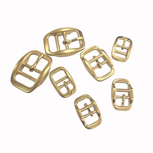 Factory Hot Sale Handbag Hardware Accessories Solid Brass Triangle Adjustable Buckle Slider Metal Glide Buckle 15/20/25mm