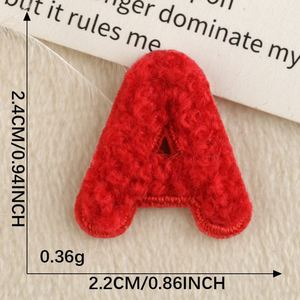 Stock 2.5cm Mini Iron on Chenille Embroidered Colorful Letter Patch for Hat Bag Decoration - Product Image 6