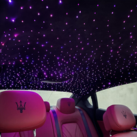 Lumière de toit de voiture ciel étoilé à fibre optique 18W RGBW LED Kit de moteur de lumière de voiture à fibre optique + 0.75mm fibre optique 500 pièces 3 mètres de longueur