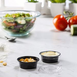 Vasos de Plástico Pequeños de 0.5Oz a 3.5Oz con Tapas para Degustación de Postres y Mousses, Contenedores Desechables para Alimentos - Product Image 2