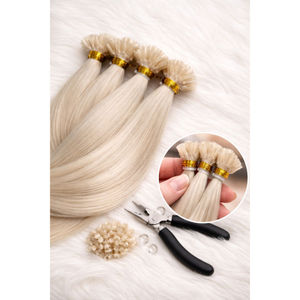 Extensions de cheveux à pointe en U avec différentes textures, extensions de cheveux naturels de la meilleure qualité, collection en vrac à prix avantageux, pointe en U - Product Image 1