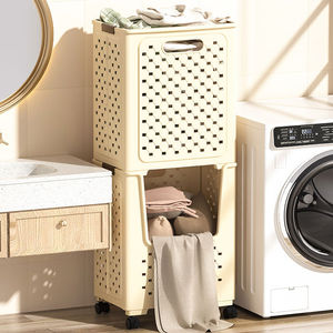<span class=keywords><strong>Panier</strong></span> à linge pliable et empilable à 2 couches Paniers de rangement pour vêtements sales en plastique <span class=keywords><strong>Panier</strong></span> à linge pliable <span class=keywords><strong>Panier</strong></span> à linge pliable - Product Image 2