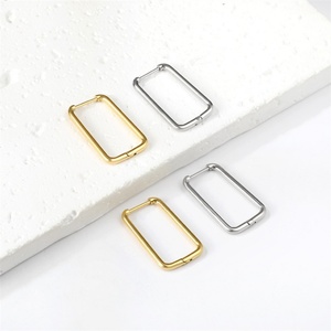 เครื่องประดับแฟชั่นผู้หญิง ต่างหูสแตนเลสทรงสี่เหลี่ยม - Product Image 2