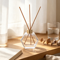 Diffuseur de parfum personnalisé avec impression de logo couleur sur bouteille en verre vide pour aromathérapie