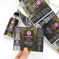 Bouteilles d'huile capillaire personnalisées étanches avec étiquette personnalisée, autocollants adhésifs en BOPP avec logo imprimé pour flacon compte-gouttes d'huile capillaire