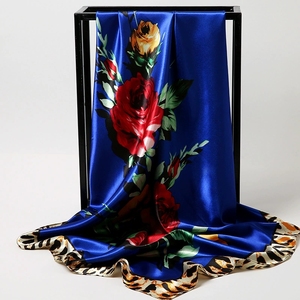 <span class=keywords><strong>Foulard</strong></span> de seda para mujer, bufanda cuadrada de 90x90cm, chal de <span class=keywords><strong>playa</strong></span> de marca de lujo para mujer, pañuelo Hijab <span class=keywords><strong>grande</strong></span>, silenciador para mujer - Product Image 1