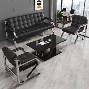 Sofá Moderno de Lujo, Diseño Superior, para Oficina, 3 Plazas, Negro - Product Image 6