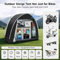 Abri de rangement pour vélos, tente de jardin quatre saisons imperméable et portable en tissu Oxford pour vélos, motos et équipements de jardin