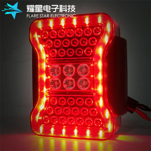 Flare Star Electronic <b>Led</b> Tail <b>Light</b> 12V <b>Red</b> Lens For Retrofit Upgrade - Product Image 4