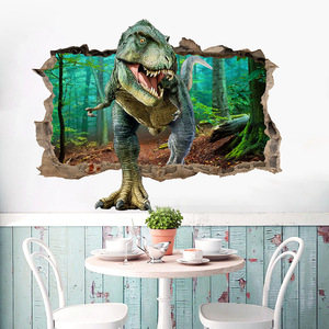 Creative 3D Adesivi da parete in PVC Adesivi da parete rimovibili <span class=keywords><strong>per</strong></span> la nuova decorazione della casa dinosauro rottura parete <span class=keywords><strong>per</strong></span> la camera da letto soggiorno <span class=keywords><strong>per</strong></span> bambini - Product Image 4