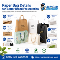 Sacs en papier personnalisés imprimés sur mesure, pochettes d'emballage pour applications promotionnelles, cadeaux d'entreprise, vente en gros