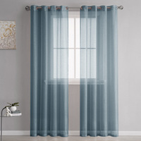 Rideaux semi-transparents en Voile, en Fiber Polyester (Polyester), décoration de fenêtre, Design personnalisé, pour chambre à coucher, 100%