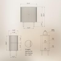 Combohome Armoire de bar 28 ''avec rangement et étagères-Armoire de buffet bar à café et à vin avec rangement