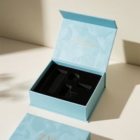 Échantillon de conception de logo personnalisé, emballage de luxe haut de gamme, boîte en papier rigide rectangulaire vide pour ensemble d'outils cosmétiques, flacons de parfum