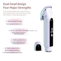 Tondeuse électrique double tête pour femme, tondeuse à poils du maillot multifonctionnelle, étanche, pour usage domestique