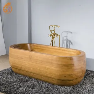 European design freestanding eco-friendly portable wooden hot tub bathtubs high quality