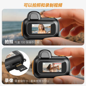 Mini cámara retro CCD del tamaño de un pulgar para niños, tarjeta de 64 GB incluida, portátil, con filtros de video y disparo continuo. - Product Image 5