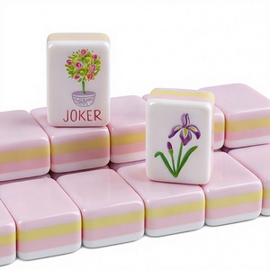 <span class=keywords><strong>La</strong></span> Fête rose, ensemble de mahjong américain à 4 couches, 160 pièces, luxe, <span class=keywords><strong>Oh</strong></span> My Mahjong, ensemble complet de tuiles, cadeau de festival - Product Image 6