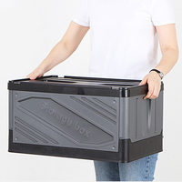 Chariot de rangement pliable en plastique PP avec 4 roues, design amovible, capacité de 50 kg pour l'organisation, le rangement et le camping