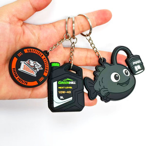 제조업체 사용자 정의 소프트 Pvc 고무 키 체인 로고 기념일 기념품 열쇠 고리 실리콘 플라스틱 키 체인 자신의 로고 - Product Image 3