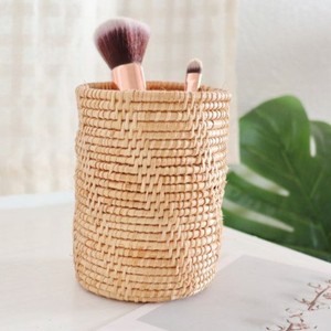 Portalápices de Ratán Natural Tejido, Organizador de Escritorio, Porta Utensilios Redondo para Restaurante, Hotel y Decoración del Hogar - Product Image 6