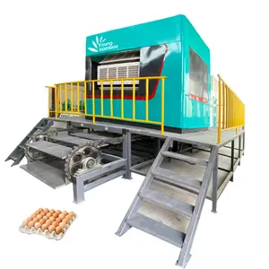 Small investment eggs tray carton forming machine egg tray making machine price with metal dryer