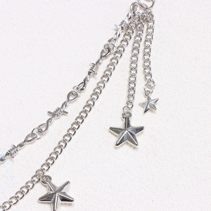 Star <b>Waist</b> <b>Chain</b> For Women Multi Layered Metal Hip Hop Punk Jeans Accessory Zinc Alloy Daily Wear - Product Image 3