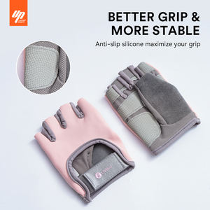 Gants de fitness <span class=keywords><strong>LIVEUP</strong></span> pour femmes, personnalisables avec logo, en polyester, demi-doigts, fermeture élastique, pour la gym, le sport et l'haltérophilie - Product Image 2