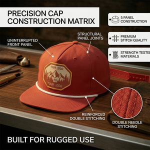 Gorra de 5 Paneles Personalizada <span class=keywords><strong>con</strong></span> Logotipo Bordado en 3D para Marcas de Ropa Urbana, Clubes al Aire Libre, Gorra de Algodón <span class=keywords><strong>con</strong></span> Cierre a Presión - Product Image 4