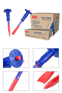 SALI 250*16mm Flat <strong>Point</strong> <strong>Stone</strong> Masonry <strong>Cold</strong> <strong>Chisel</strong> with Protect Rubber Handle - Product Image 4